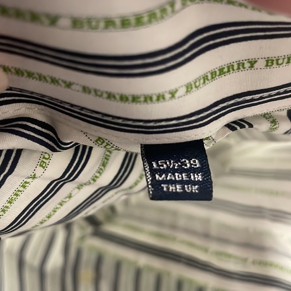 Burberry London. Size 15 1/2.  Made in UK. - Picture 4 of 5